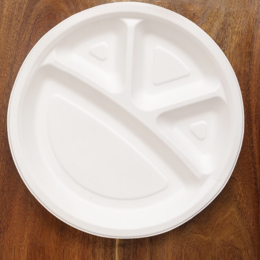 11 inch 4-Compartment Round Plate