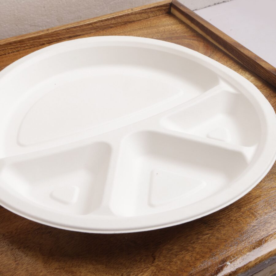 12 inch 4-Compartment Round Plate