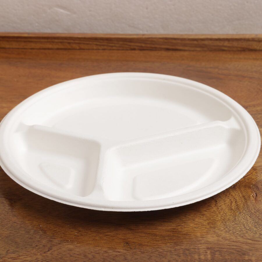 9 inch 3-Compartment Round Plate